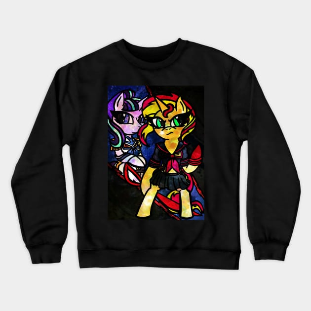 Pony la Pony Crewneck Sweatshirt by ScribbleSketchScoo